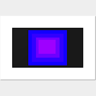 blue square Posters and Art